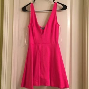 Bright pink romper